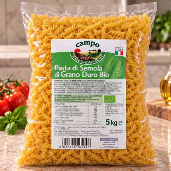 Fusilli Trigo Branco, 5 kg