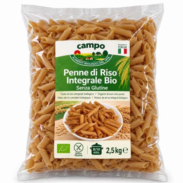 Penne Arroz Integral sem Glúten, 2,5 kg