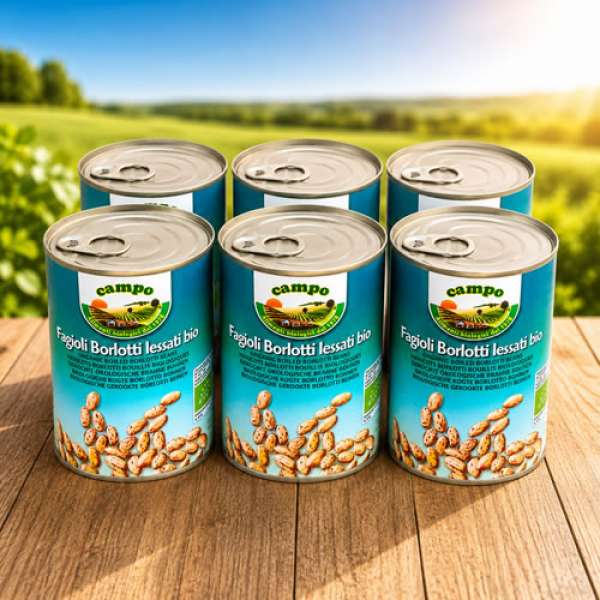 Feijão Borlotti lata 400g 6 uni